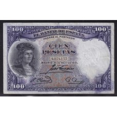 ESPAÑA 1931 BILLETE DE 100 PESETAS